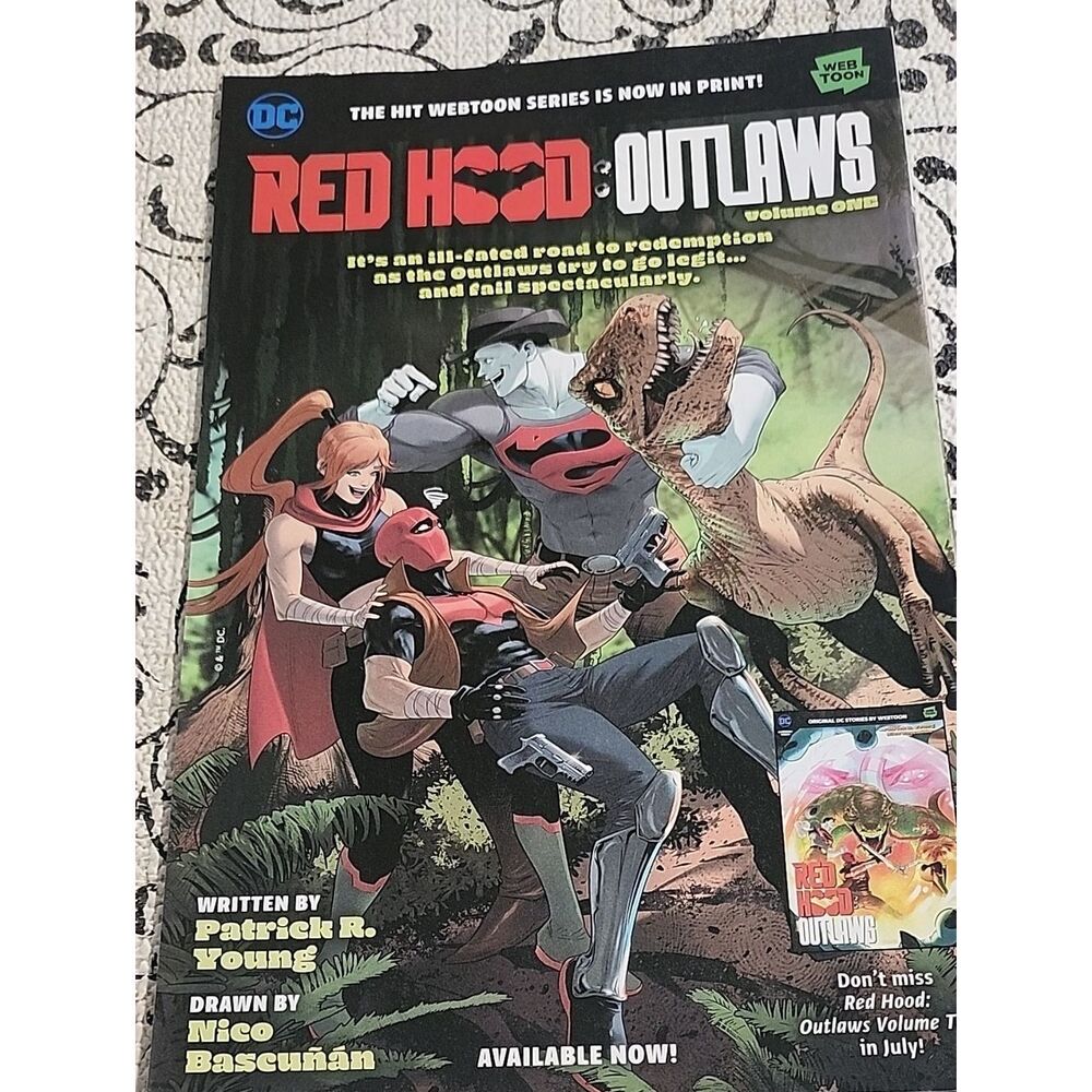DC Red Hood Outlaws Comic Cover — Red, Black, Green